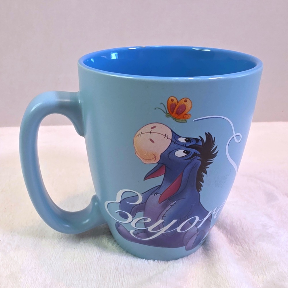 Disney Store Eeyore Winnie the Pooh Blue Ceramic Coffee Mug - Picture 3 of 7